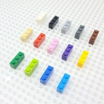요고요 레고 호환 부품 커스텀 벌크 브릭 블럭 타일 플레이트 100G 소포장 패키지, [브릭 1 x 3] 흰색 100G