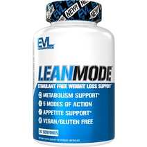 EVL LEANMODE 체중 감소 지원 - 남성과 여성을 위한 비자극성 신진대사 및 식욕 그린 커피 콩 녹차 CLA 카르니틴 가르시니아 캄보지아 다이어트 알약을 함유한 린 모드