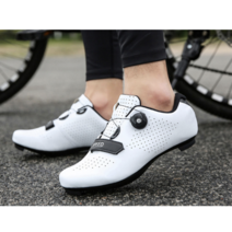 라르고 SPEED 평페달 신발 자전거 MTB 로드 와이드 클릿슈즈 느낌, 38(240mm), 화이트