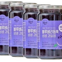 복음자리 블루베리 듬뿍 생생과일 잼 470g (냉장) 과일 청 퓨레 토스트 소스 홈카페 라떼 만들기, 4개