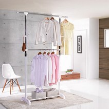 왕자 뉴2단대형이동식행거_색상선택형 이동식행거, 화이트(nhc646)