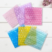 악세사리 포장 하트 뽁뽁이 컬러 에어캡 비닐 완충제 포장 부자재, 10x10 퍼플