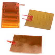 동파방지열선 세관 12V/24V DC 유연한 전기 폴리이 미드 필름 히터 발열체 전선 오일 탱크 3D 인쇄, 07 100x100mm 90W 12VDC