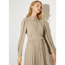 [백화점매장 정품출고] 쉬즈미스 원피스 SWWOPN11080플리츠 블록 셔츠원피스