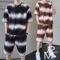 제이피엠 남자 여름 루즈핏 트레이닝복 세트 바캉스룩 반팔 반바지 상하의세트 운동복 TS19