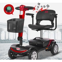 전기스쿠터 장애인용 전동 노인 전동차 사륜 바이크, 12Ah 납산 약40마일 180W 24V