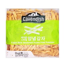 카벤디쉬 케이준 프라이 냉동 대용량 양념감자 튀김 2kg 맘스터치 캐빈디쉬