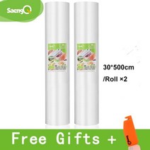 음식 가정용 진공포장기 SaengQ진공 식품 실러 장기간 신선도 유지 12 + 15 20 25 30cm x 500cm 롤/묶음 배큠 보관 봉지음식 봉지, CHINA_30cm-2pcs