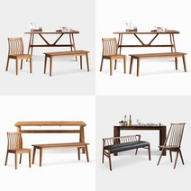 창고대개방 원목 식탁 세트 4인용 6인용, 플로렌스 식탁 4인세트(아르덴스 벤치형)