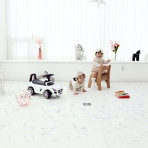 베베끌레르 항균처리 하이클린 폴더매트 (화이트마블 실크베이지) 놀이방매트, 화이트 마블