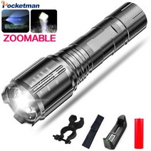 New Aluminum Alloy Flashlight T6 Telescopic Zoom 4Modes Torch Lanterna Waterproof 18650 Camping Ligh, 05 New Style E