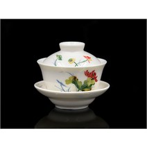삼희 백자꽃양각 개완 847 (150ml)
