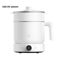 새로운 xiaomi mijia 지능형 다기능 증기선 1.5l 스튜 냄비 앱 지능형 인터넷 무선 제어 스마트 홈, 영국 어댑터 추가