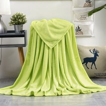 부럽고 따뜻 코럴 플리 겨울 담요 소파 시트 침보 230Gsm 8 사이즈 가볍고 얇은 기계식 워시, Green, 100x140cm