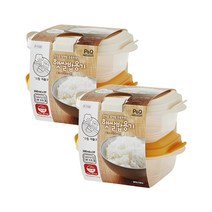 [본사직영] 락앤락 피앤큐 햇쌀밥용기 300ml 4P (P-1120S2), P-1120S2