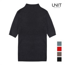 브루노바피 [UNIT] 여성 슬림 골지 반소매 니트_UFE3-KMN312N