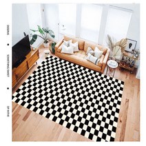 체크러그 바둑판 매트 체커보드 카페트 대형 러그 터프팅 모듈 인테리어 바람 침실 머리맡 담요 복고풍 녹색 모로코 격자 무늬 거실 커피