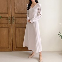NewCare여성 골지 플레어 롱원피스 편한원피스 외출복