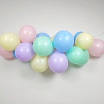 파스텔 5색 풍선구름 아치풍선 생일파티 풍선 만들기 꾸미기 DIY 세트 유치원 어린이집 환경미화 크리스마스 연말파티, 풍선 30개 추가(총 50개)