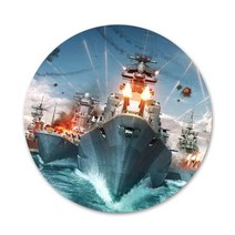 월드 오브 워쉽 배지 브로치 핀 액세서리 의류 배낭 장식 선물 58mm