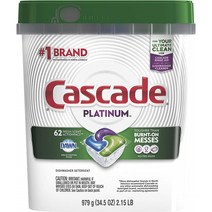 Cascade Platinum Dishwasher Pods 타블렛형 Fresh Scent 62개
