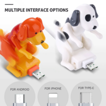 케이블세상 dog Charger cable fast Portable lovely dog, 협력사, 화이트 안드로이드