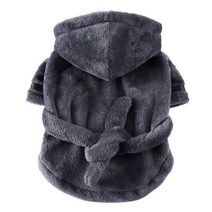 강아지 샤워가운 고양이 애완동물 애완 동물 강아지 목욕 가운 잠옷 5 색 부드러운 Mascotas 건조 수건 옷, [03] L, 04 grey_03 L