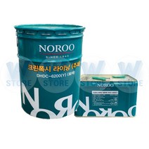 바닥 에폭시페인트 중도 무용제 바닥시공 노루페인트 크린폭시 라이닝 녹색 24KG, 크린폭시 상도 크리어(투명) 14L