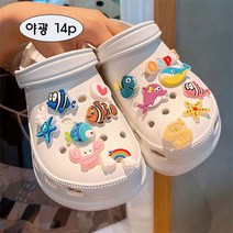야광 바닷속 물고기 신발파츠 14p세트