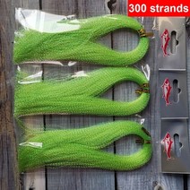 310 번들 플라이 낚시 묶기 100 또는 350 가닥 27-31cm flashabou 홀로그램 반짝이 크리스탈 플래시 문자열 지그 후크 루어, 10 올리버 컬러, 10개