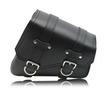 오토바이 사이드백 새들백 블랙 가방 가죽 바이크 범용 라이딩 가방 한쌍 탑박스, 빅트라이앵글백메탈버클오른쪽검은색