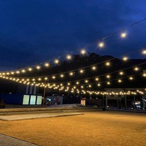 국내제작 생활방수 전등선 소켓 전등선 스트링라이트 펜션 카페 조명, 15m7소켓 전등선 LED10w전구색(노란빛)전구세트