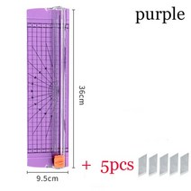 정밀 종이 트리머 커터 A4/A5 스크랩북 경량 커팅 매트 기계, [02] purple