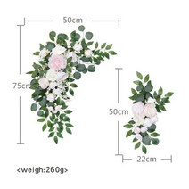 자이언트 플라워 2pcs 대형 인공 웨딩 아치 꽃 행 파티 배경 화환 장식 환영 카드 로그인 벽 매달려 꽃을, 02 B