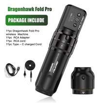 Dragonhawk Mcore-c2 무선 와이어 배터리 RCA 머신 펜 로터리 서플라이 7 스트로크 길이 가변 폴드 프로 파워, 1.Dragonhawk Fold Pro