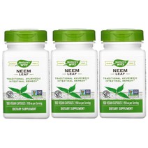 네이처스웨이 Neem Leaf 475mg 비건 100정 3통, 1개, 기본