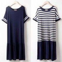 아이우먼 위쉬몰 RM 마린배색롱원피스(2770H106) 빅사이즈