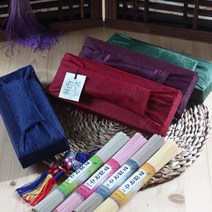 성실오색국수 / 국사보자기 포장 / 화이트박스 [400g] 답례품, 04. 오색국수 400g[국사보자기/카키색/]