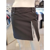 팬텀 블랙 여성 배색 포인트 큐롯 스커트 221B1PC361_BK
