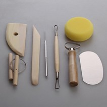 도예도구 도자기도예도구 세라믹도예도구점토 도자기 성형 나무 칼 스테인레스 스틸 스폰지 수제 도구 8, 한개옵션0
