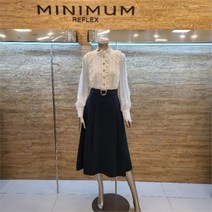 미니멈(MINIMUM) [미니멈] 턱 장식 벨티드 플레어 스커트 MVAAWS2130_NC순천