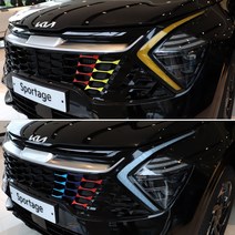 USK 디올뉴 스포티지NQ5 그릴 포인트 3색 국기 디자인 퍼포먼스 데칼 스티커 랩핑 필름 악세사리 용품, B.독일(운전석)