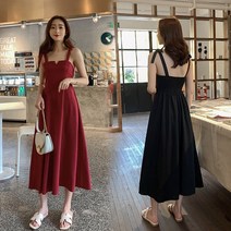 [NewCare] 여성 끈멜빵 원피스 스모크원피스