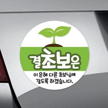트웬티팩토리 탈부착 반사 초보운전자석스티커 (원형), 04-결초보은 (원형)
