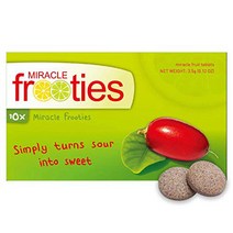 Miracle Frooties Miracle Berry Tablet 100% Natural Grown Miracle Fruit Turn Sour Sweet Change Ta, 1개