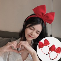 파티아일랜드 리본머리띠 3P, 레드, 3개