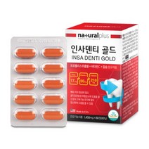 내츄럴플러스 인사덴티 골드 치아 뼈 건강 항산화 영양제 효과 1450mg x 60정, 5개
