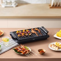 바베큐 오븐 가정용 무연 전기 플레이트 양고기 케밥 기계 로스트 포트 머신 실내, 검은, AU