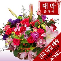 대박플라워 그녀에게 꽃바구니 생일선물 기념일 출산꽃선물 병문안 꽃배달