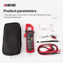 후쿠메타 ANENGST202 전문가용 멀티미터 클램프 ACDC 미터 디지털 전압계 전류계 전기 기술자용 테스터, ST202 red